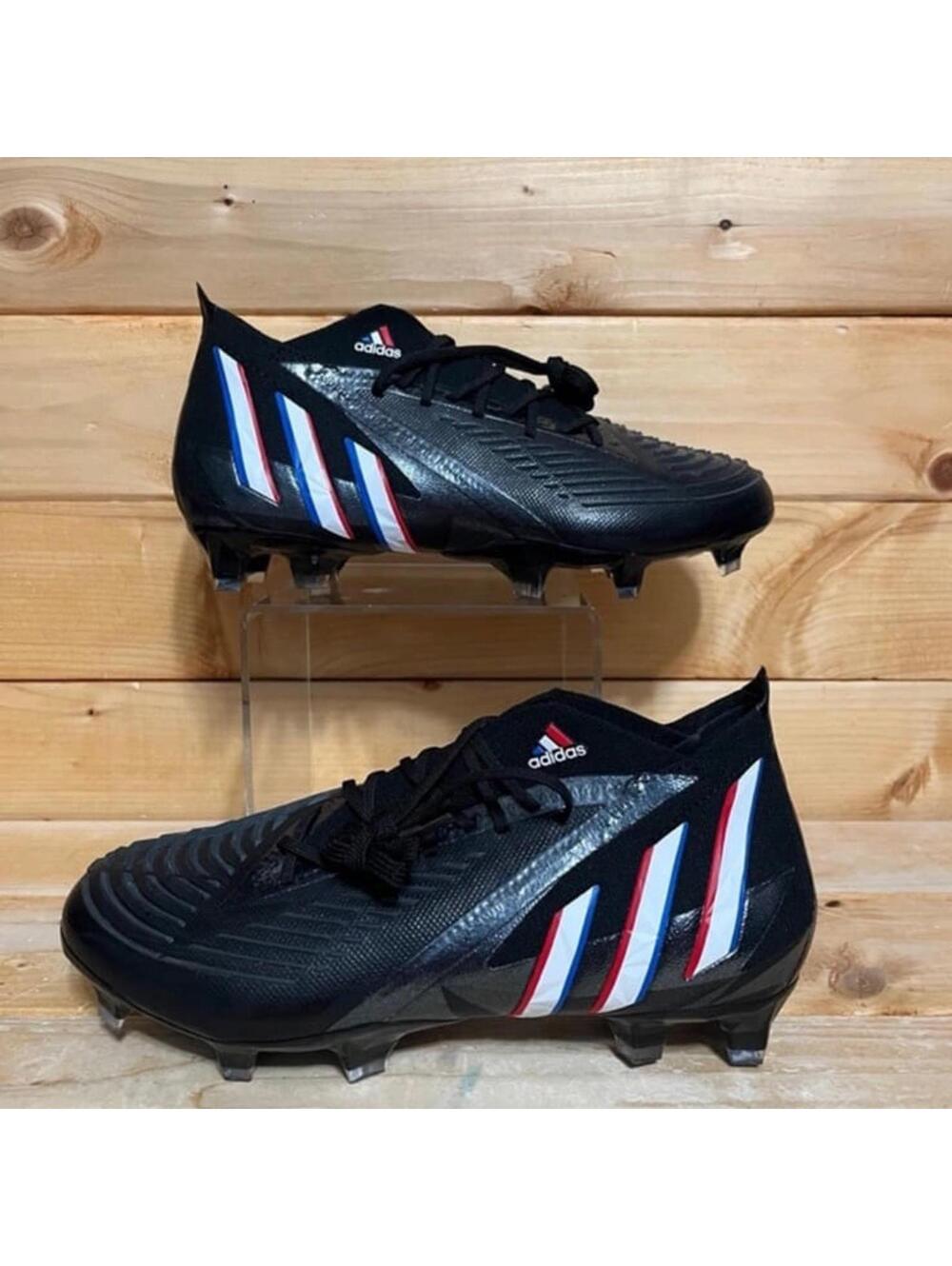 Adidas Predator Edge.1 + Firm Ground Soccer Cleats Black HO2935 Men 5 / Women 6
